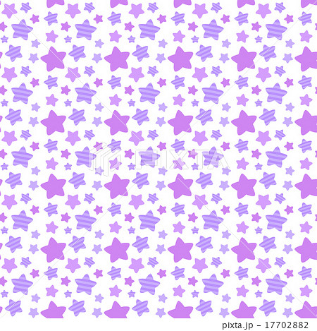 パステルカラーのかわいい系星柄シームレス 連続 繰り返し パターン 紫 背景 壁紙素材のイラスト素材