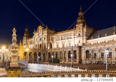 night view of Plaza de Espana night view of Plaza de Espana 17709099
