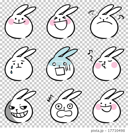 ウサギ  表情セット 17710498
