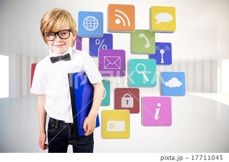 Composite image of cute pupil holding book 17711045