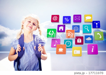 Composite image of school kid Composite image of school kid 17711070