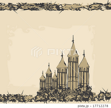Illustration of the castle in retro style Illustration of the castle in retro style 17712278