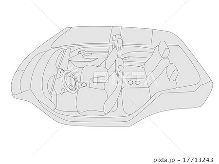 自動車インテリア イラストのイラスト素材