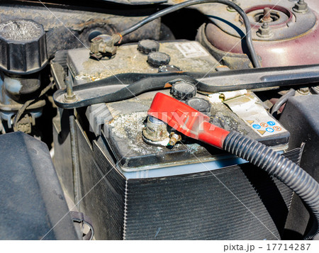 old battery car terminal in engine room 17714287