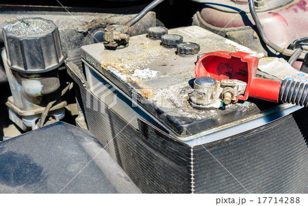 old battery car terminal in engine room 17714288