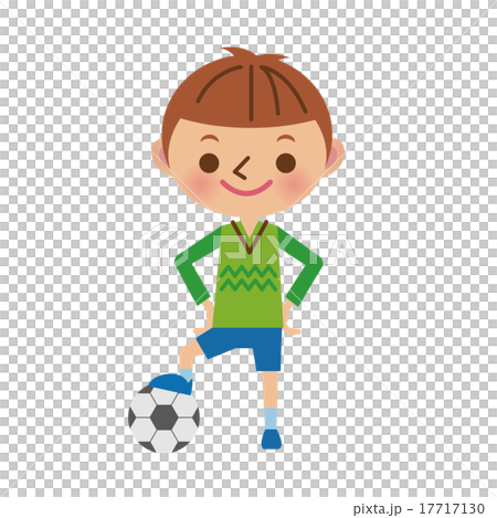 サッカーボールで遊ぶ男の子 17717130