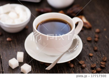 Breakfast in the morning, cup of black coffee Breakfast in the morning, cup of black coffee 17717300