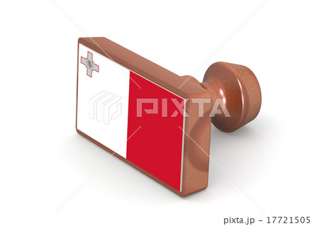 Wooden stamp with Malta flag Wooden stamp with Malta flag 17721505