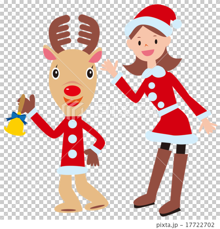 Reindeer and Santa's lady 17722702