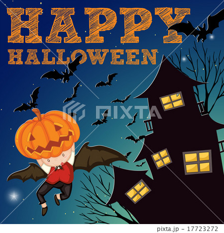 Halloween theme with haunted house 17723272