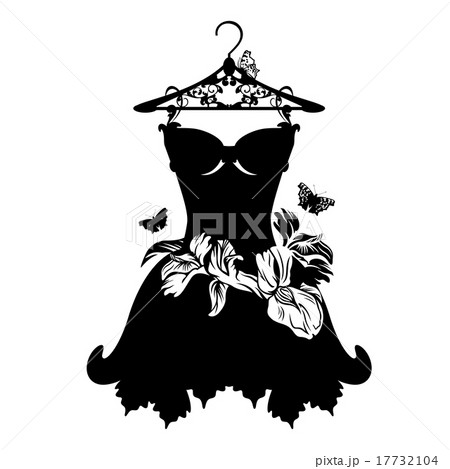little black dress with iris flowers little black dress with iris flowers 17732104