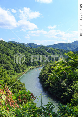 犀川を高台から見下ろすラフティング5 犀川を高台から見下ろすラフティング5 17733569