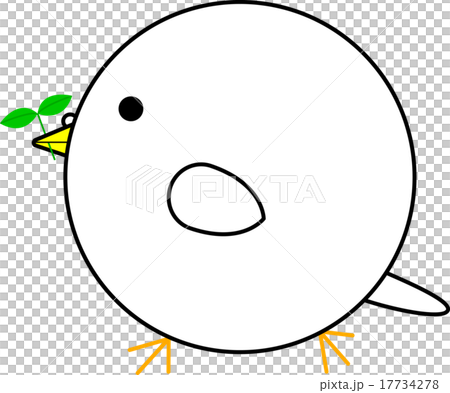 丸鳥（若葉をくわえた鳩） 17734278