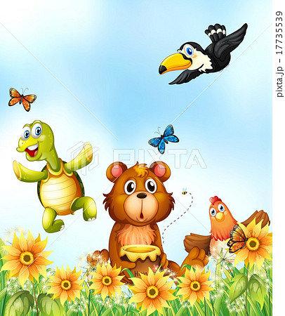 Animals in the flower garden 17735539