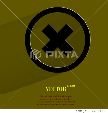 cancel. Flat modern web button with long shadow an cancel. Flat modern web button with long shadow an 17738120