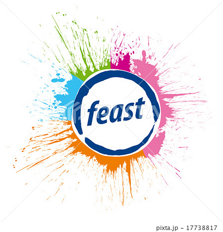 Abstract vector logo with splashes of holiday 17738817