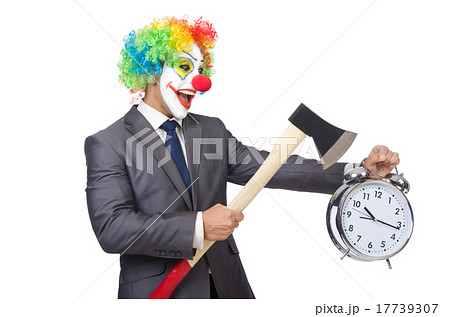 Businessman clown isolated on white Businessman clown isolated on white 17739307