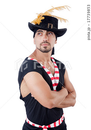 One eyed pirate isolated on the white One eyed pirate isolated on the white 17739853