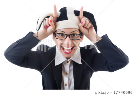 Businessman clown isolated on white Businessman clown isolated on white 17740696