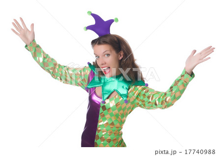 Funny clown isolated on white Funny clown isolated on white 17740988