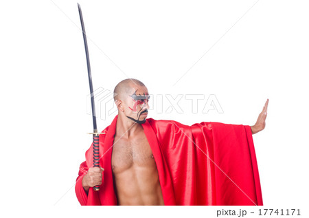 Man with sword isolated on white Man with sword isolated on white 17741171