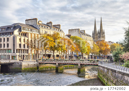 Bridge over river Odet in Quimper,  France 17742002