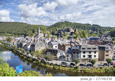 View from hill on belgian city La Roche-en-Ardenne 17746336
