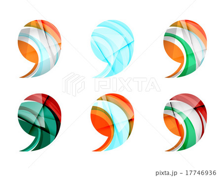 Set of abstract comma icon, business logotype 17746936