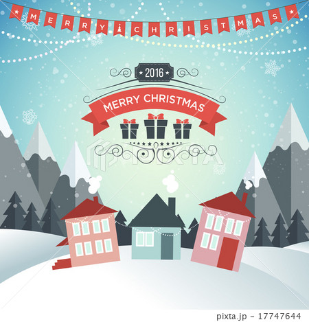 New Year. Winter holidays landscape. Merry 17747644