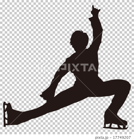 Figure skating silhouette male player 01 Figure skating silhouette male player 01 17749207