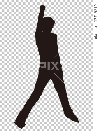 フィギュアスケート シルエット 男性選手04 フィギュアスケート シルエット 男性選手04 17749210