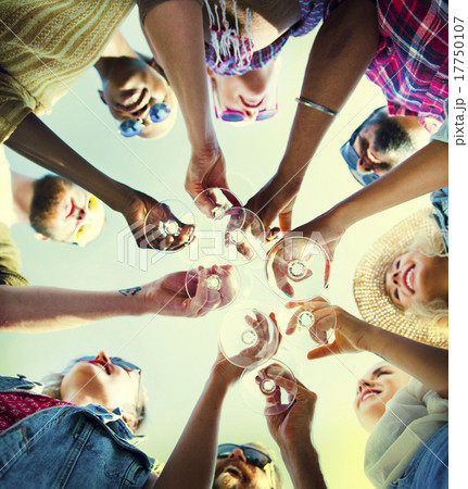 Beach Cheers Celebration Friendship Summer Fun Concept 17750107
