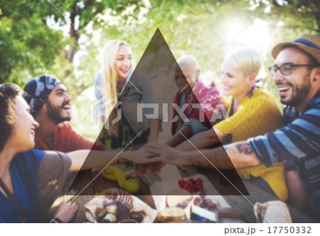 Summer Togetherness Friendship Triangle Copy Space Concept Summer Togetherness Friendship Triangle Copy Space Concept 17750332