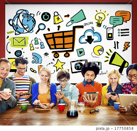 Online Marketing Strategy Branding Commerce Advertising Concept 17750858