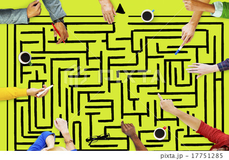 Maze Strategy Success Solution Determination Direction Concept 17751285