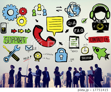 Customer Service Support Solution Assistance Aid Concept 17751415