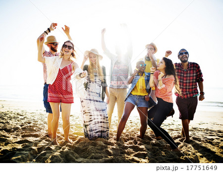 Teenagers Friends Beach Party Happiness Concept 17751649