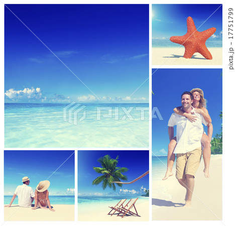 Honeymoon Couple Romantic Summer Beach Concept 17751799