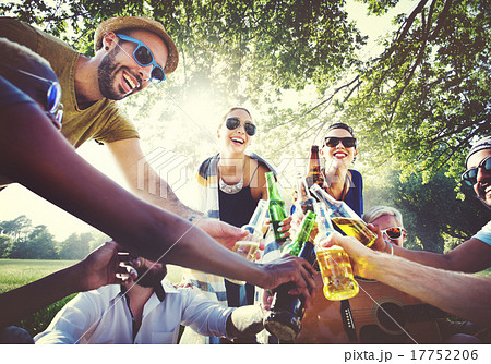 Diverse People Friends Hanging Out Drinking Concept 17752206