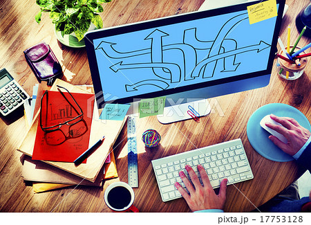 Direction Intersection Decision Option Chance Concept 17753128