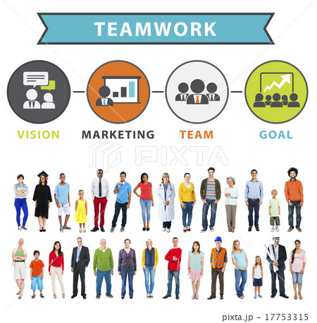 Teamwork Team Collaboration Connection Togetherness Unity Concep 17753315