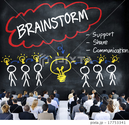 Brainstorming Thinking Support Share Communication Concept 17753341