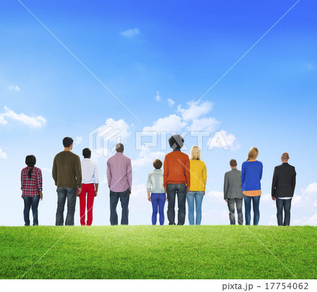 Multi Ethnic Group Fresh Green Creation Teamwork Concept Multi Ethnic Group Fresh Green Creation Teamwork Concept 17754062