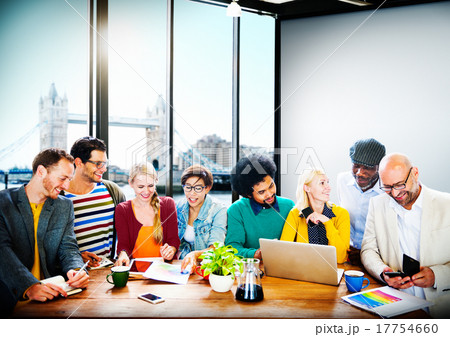 Business Casual People Office Working Discussion Team Concept Business Casual People Office Working Discussion Team Concept 17754660