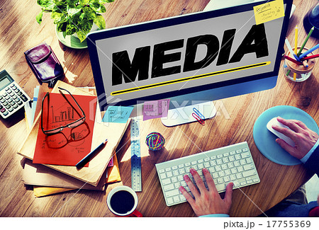 Media Devices Mess Communication Multimedia Concept Media Devices Mess Communication Multimedia Concept 17755369