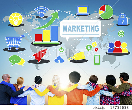 Marketing Global Business Branding Connection Growth Concept 17755658