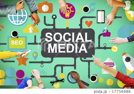 Social Media Social Networking Technology Connection Concept 17756986