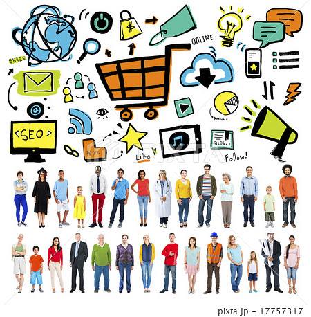 Online Marketing Strategy Branding Commerce Advertising Concept 17757317