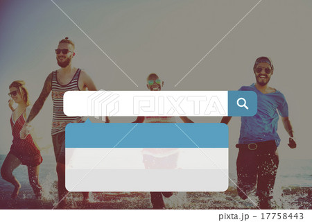 Diverse Beach Summer Friends Fun Running Concept Diverse Beach Summer Friends Fun Running Concept 17758443