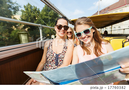 group of happy friends traveling by tour bus group of happy friends traveling by tour bus 17760382